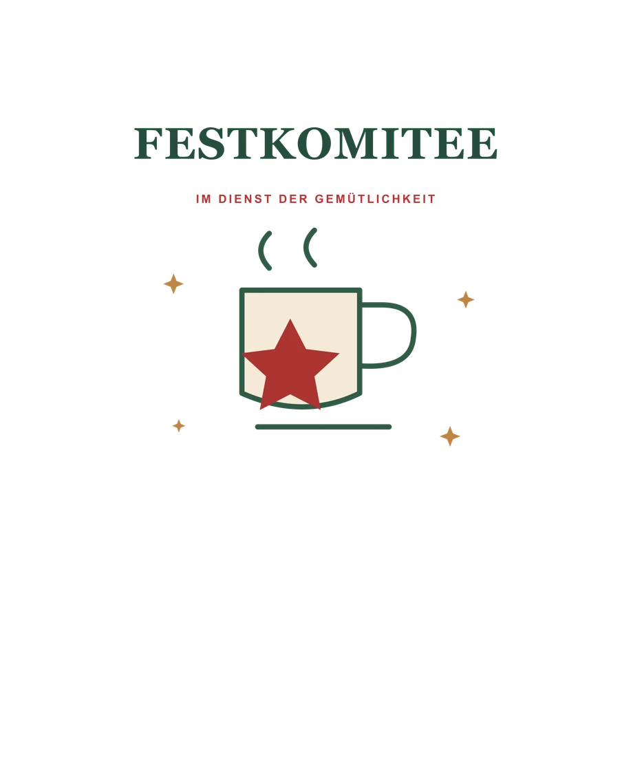 Sternentasse und Schriftzug Festkomitee