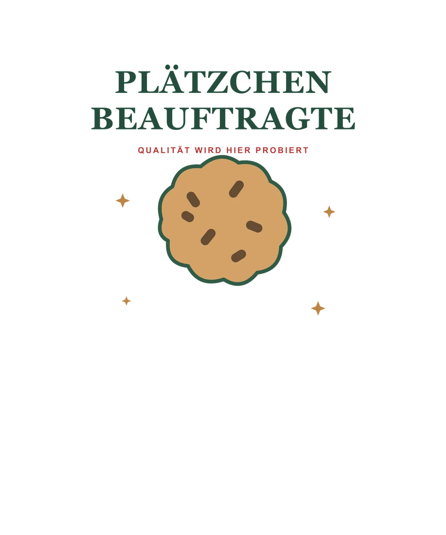 Keks und Schriftzug Plätzchenbeauftragte