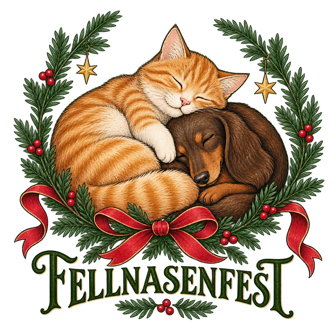 Fellnasenfest mit Hund und Katze